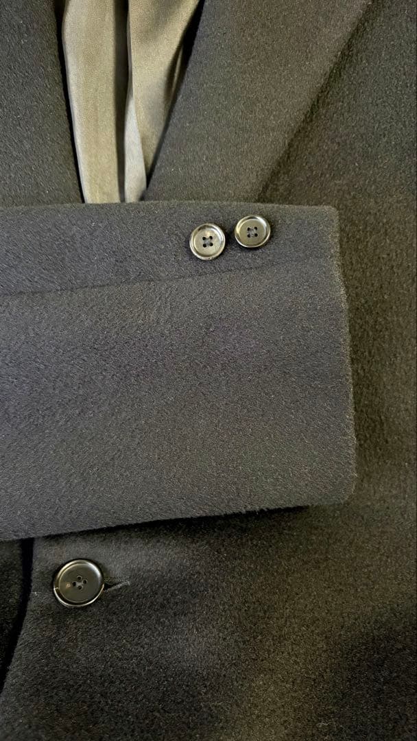 120S メルトン チェスターコート ブラック XL