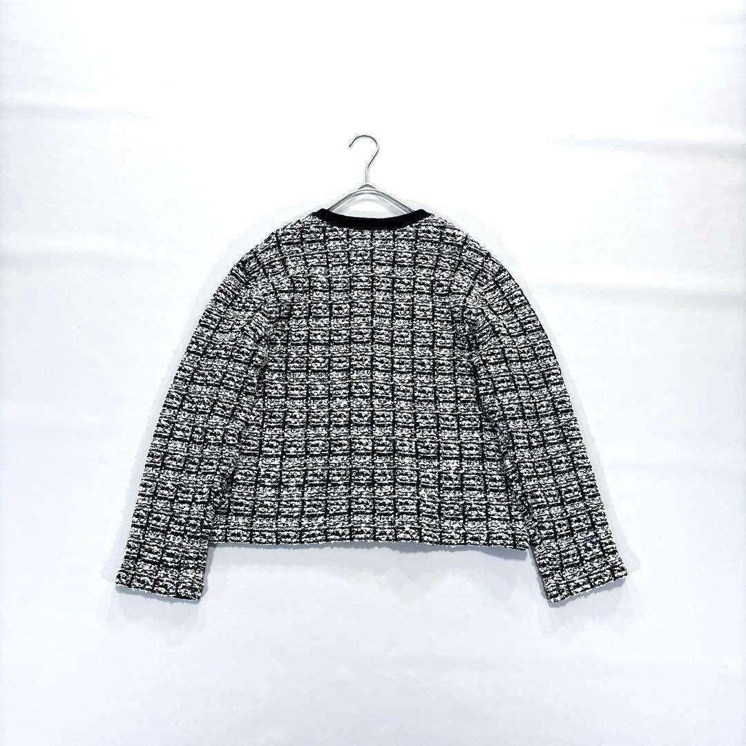 北欧、暮らしの道具店　カジュアルも、きちんとも　ノーカラー　ツイードジャケット