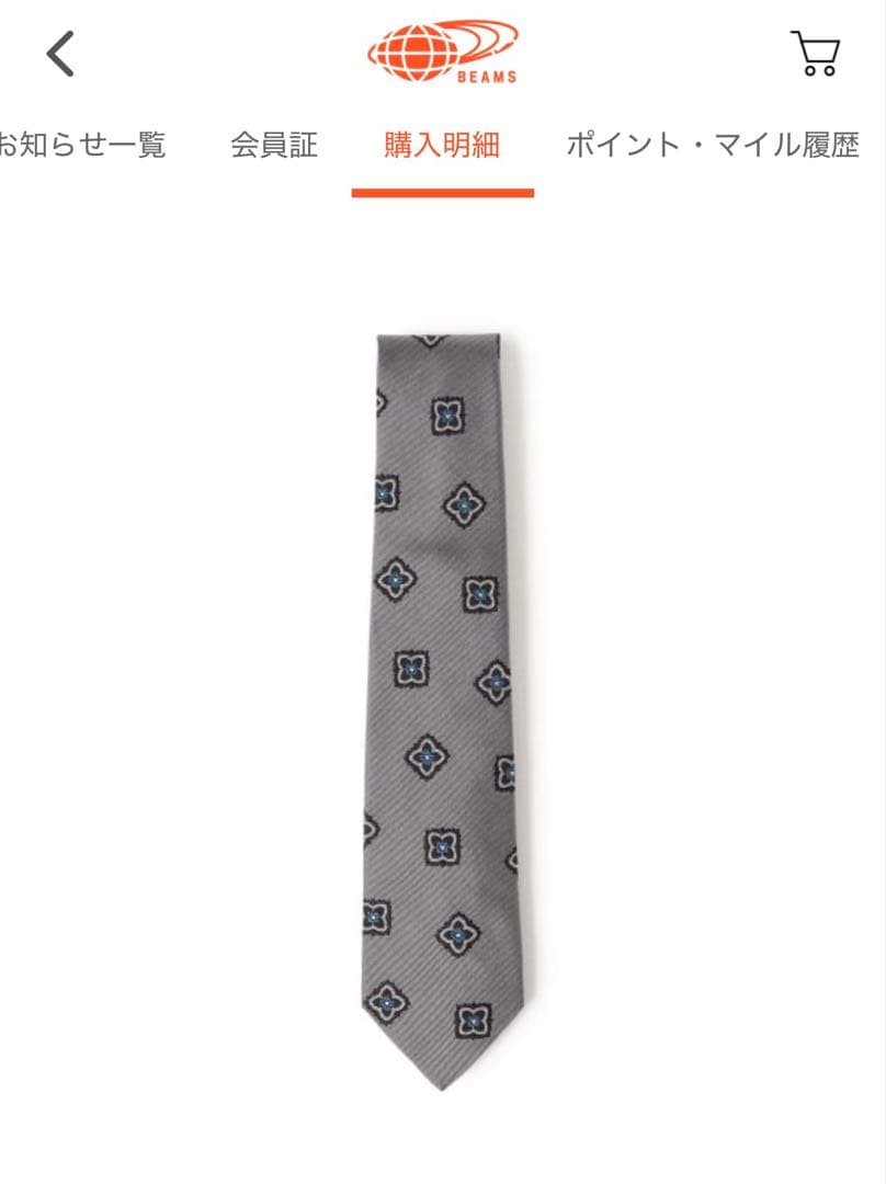 FRANCO BASSI × BEAMS花柄ネクタイ