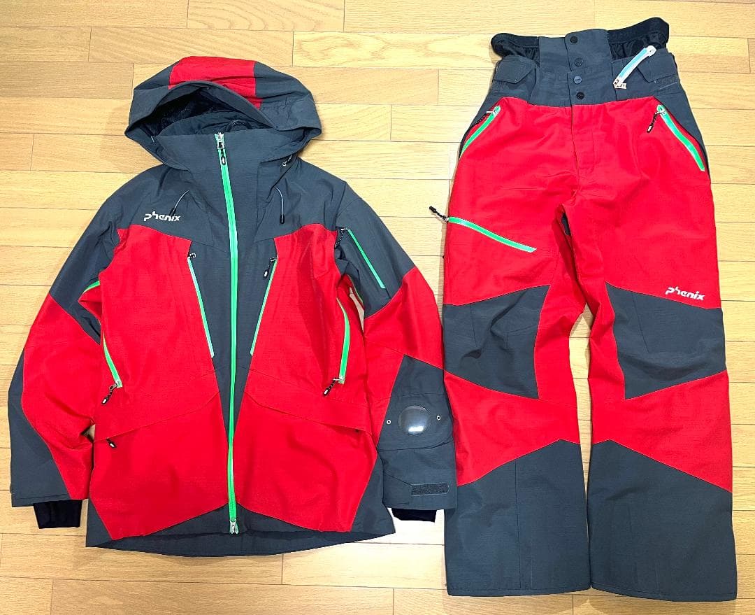 Phenixスキーウェア レッド/グレー Mサイズ