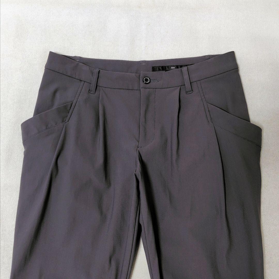 美品 ダブスタ Sov. メリル ハイテンション パンツ 前ボタン ダブル ソブ