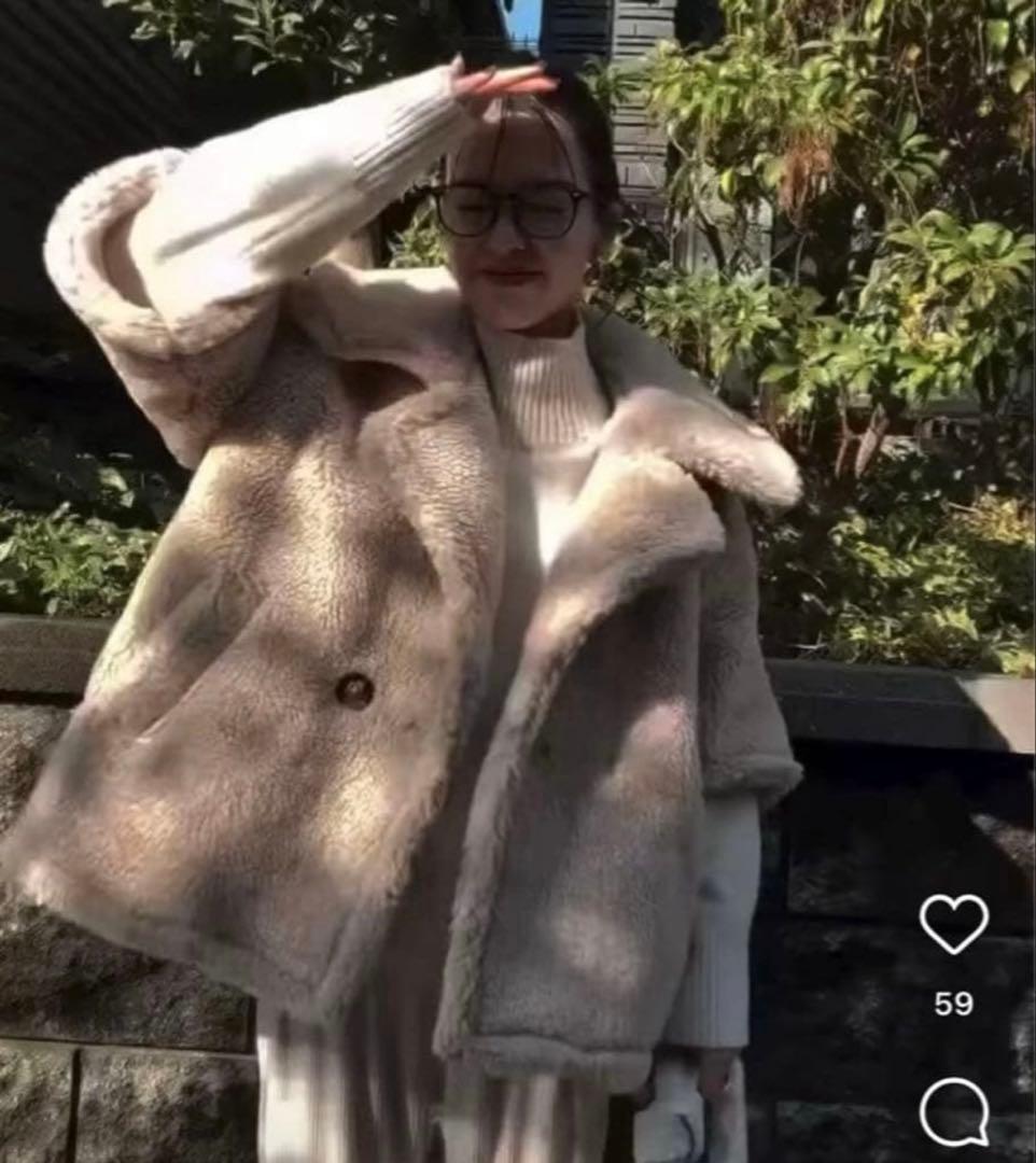 ★VERY掲載商品★ エルフランクボアコート　テディ　ケープ