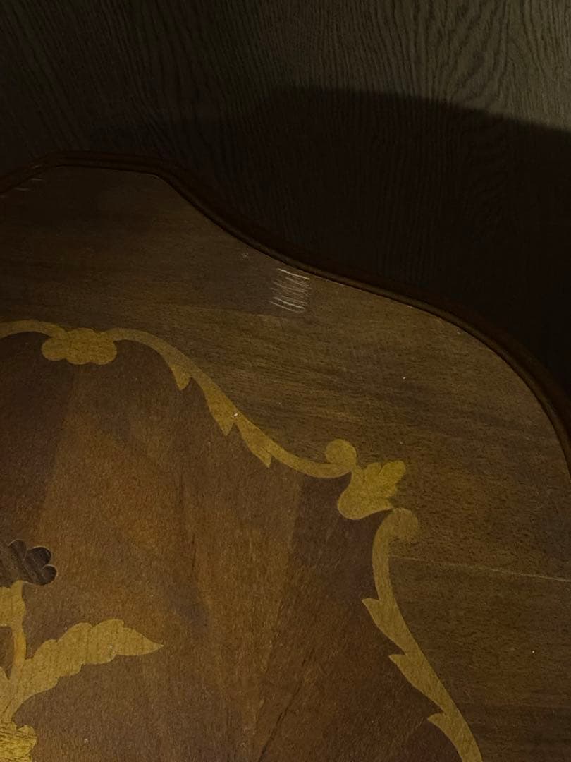 現品渡し　象嵌　イタリア　コーヒーテーブル　丸テーブル　サイドテーブル