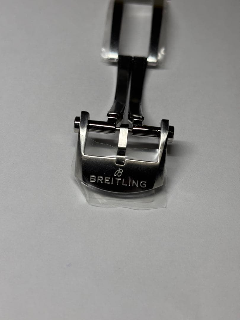 【未使用】ブライトリング純正 ブラックアリゲーターストラップ&Dバックル