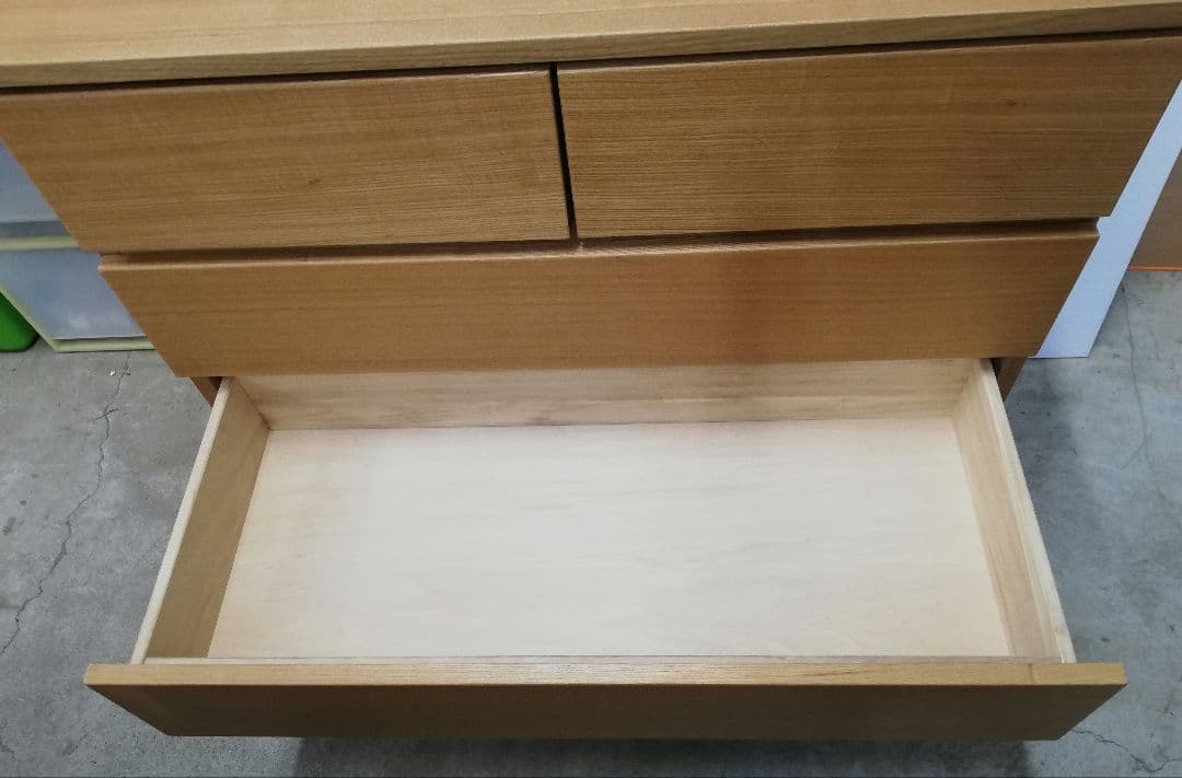 無印良品オークウッド 4段チェスト(幅95.5*奥行44.5*高さ90cm)