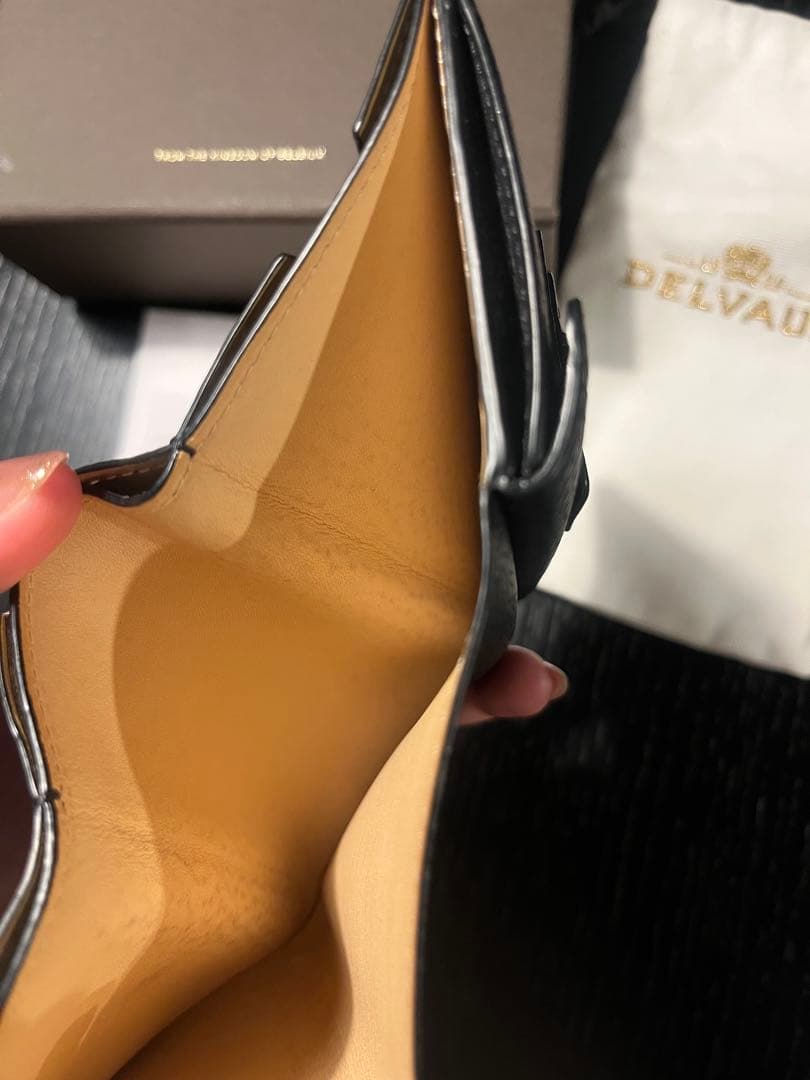 美品！DELVAUX プレッセトライフォールドウォレットミニ財布　三つ折り財布