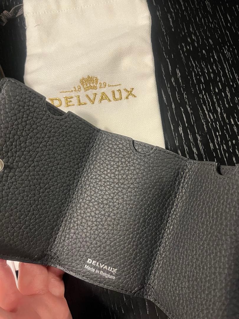美品！DELVAUX プレッセトライフォールドウォレットミニ財布　三つ折り財布