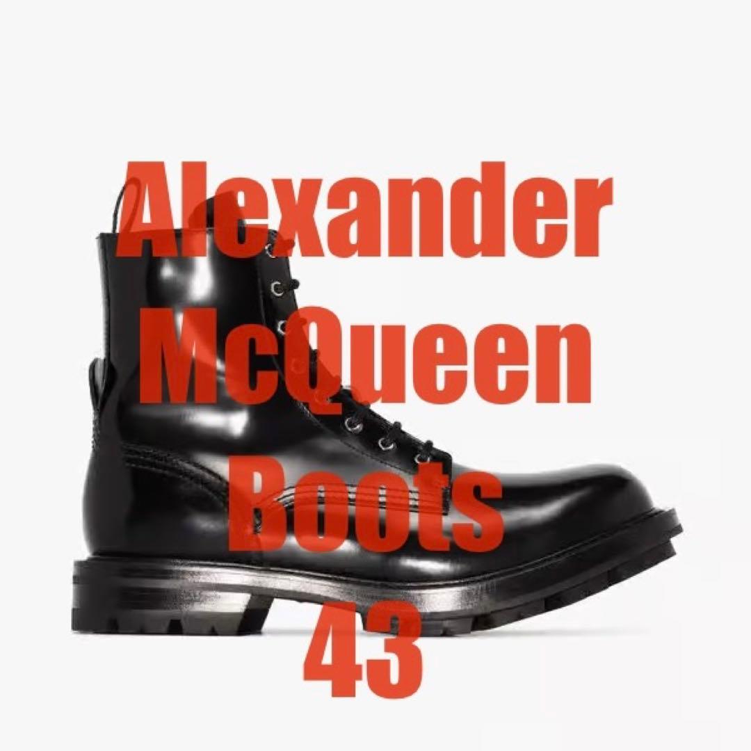 Alexander McQueen Leather Boots 43 コンバット