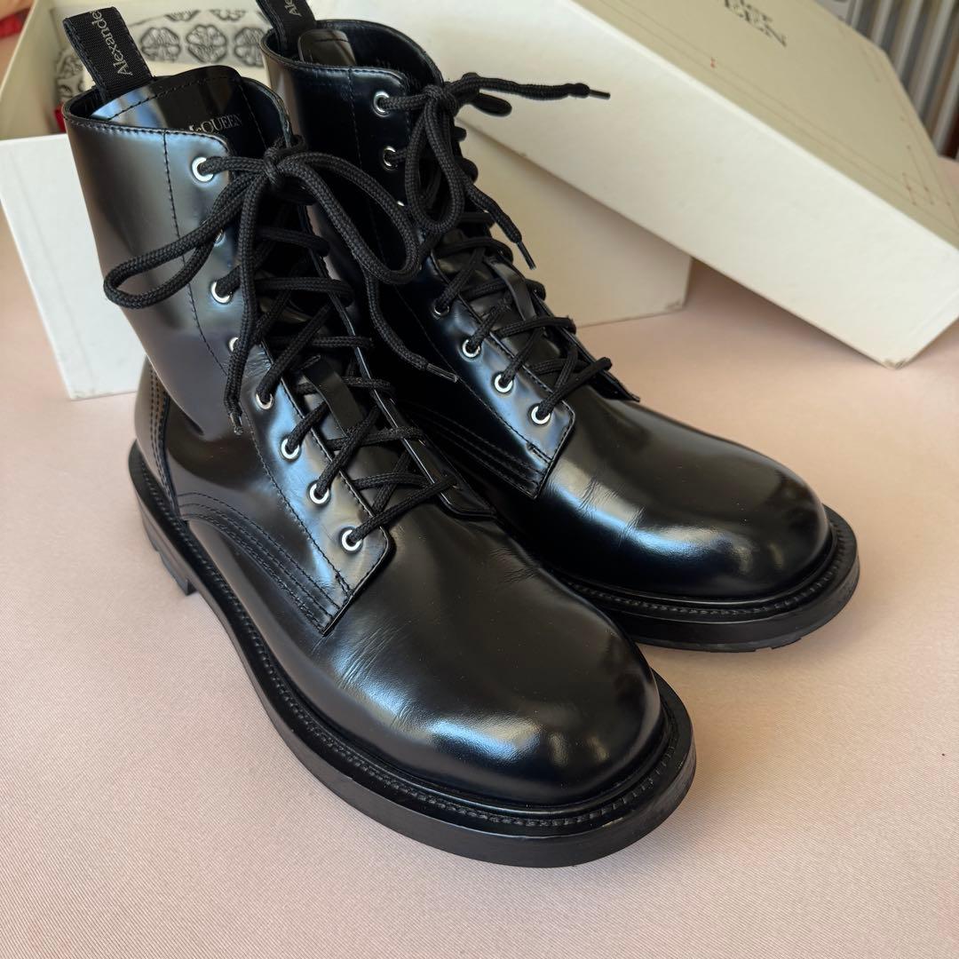 Alexander McQueen Leather Boots 43 コンバット
