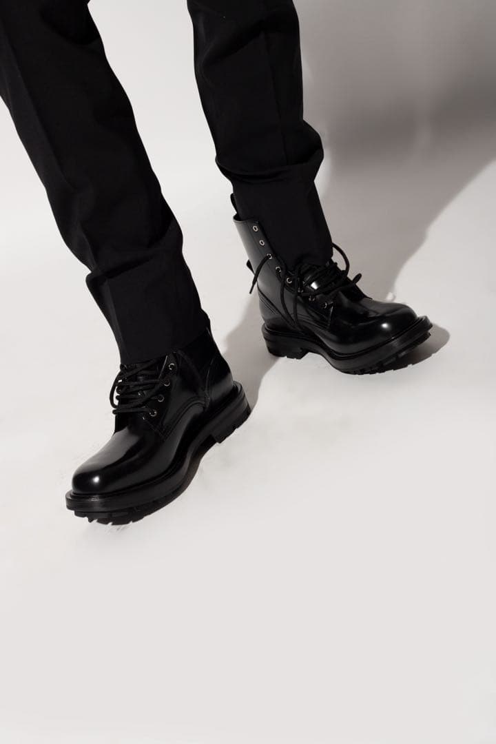 Alexander McQueen Leather Boots 43 コンバット