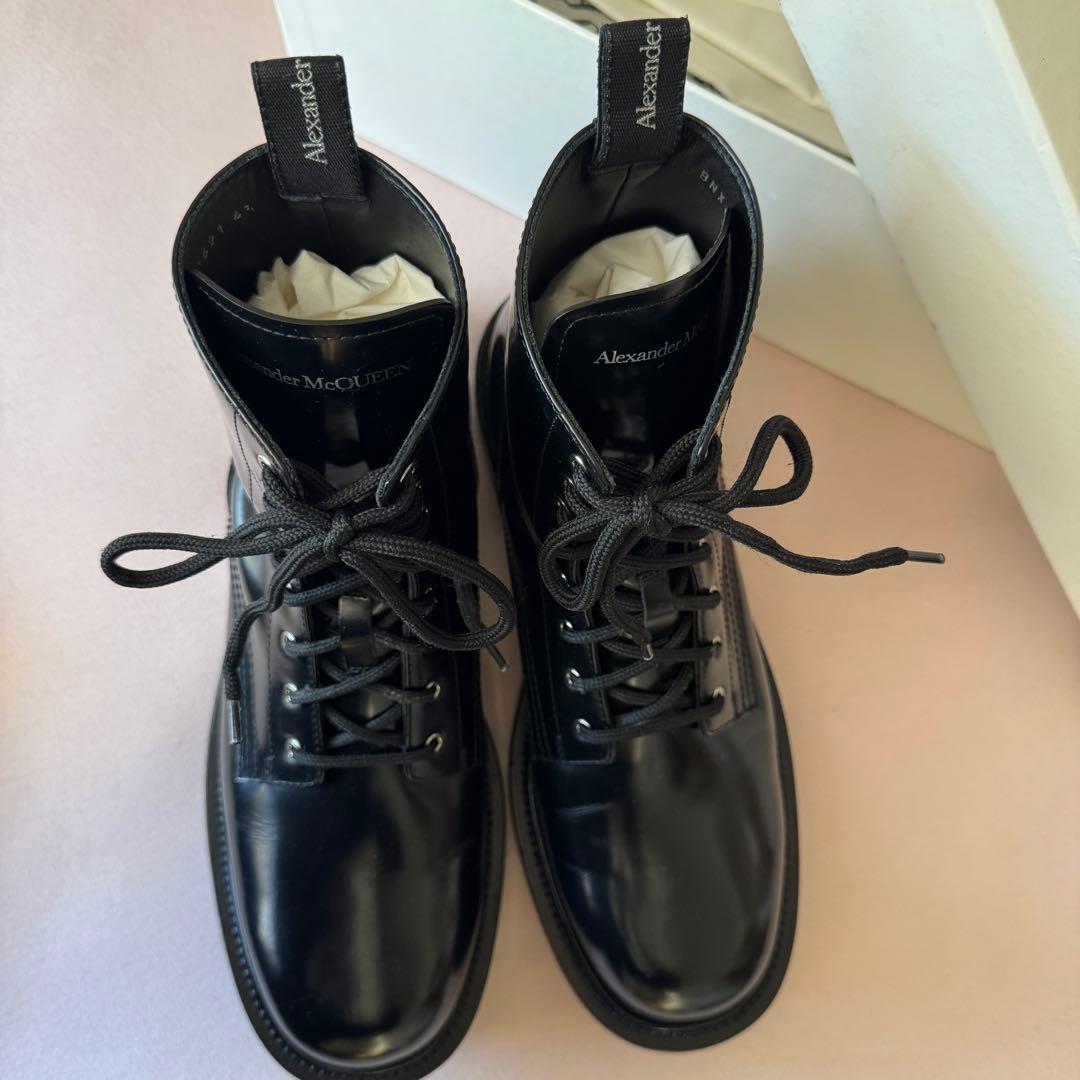 Alexander McQueen Leather Boots 43 コンバット