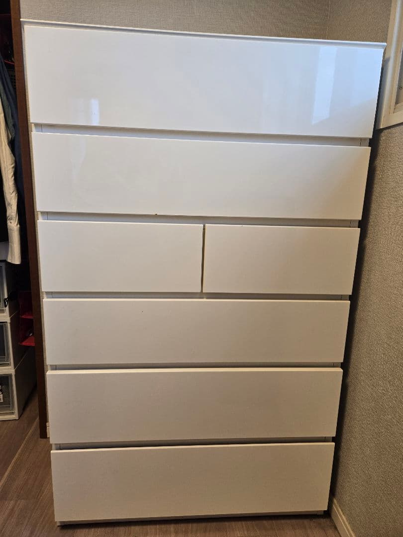 【大人気】ニトリ　ホワイトチェスト 幅80cm 高さ131cm 奥行き42cm