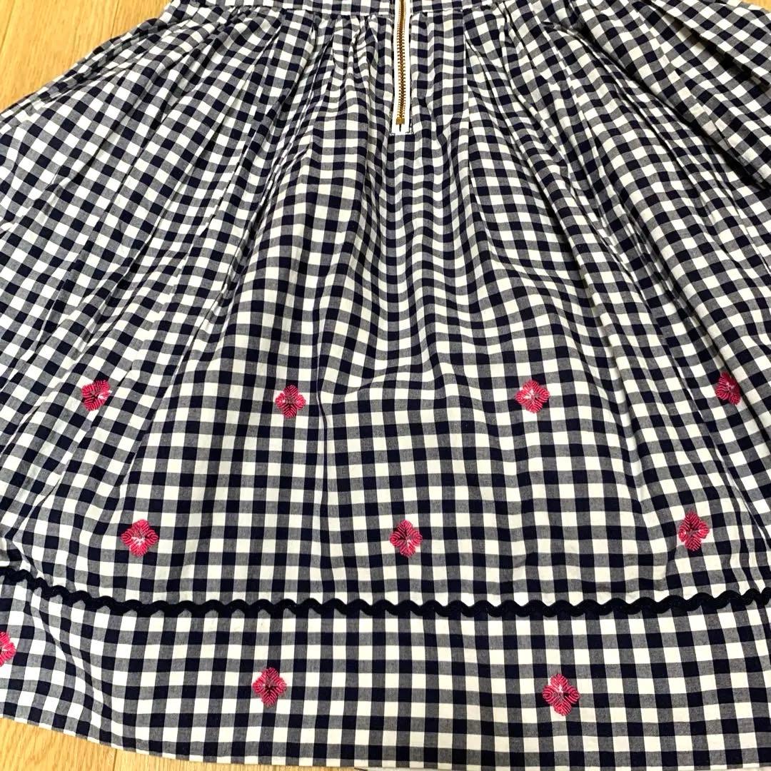 美品＊ケイトスペード＊ギンガムチェック柄ノースリーブワンピースドレス＊140