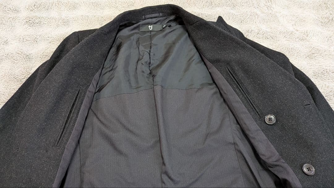 が*く様 【美品】ユニクロ　＋J　ウール　チェスターコート　ブラック L ジルサ