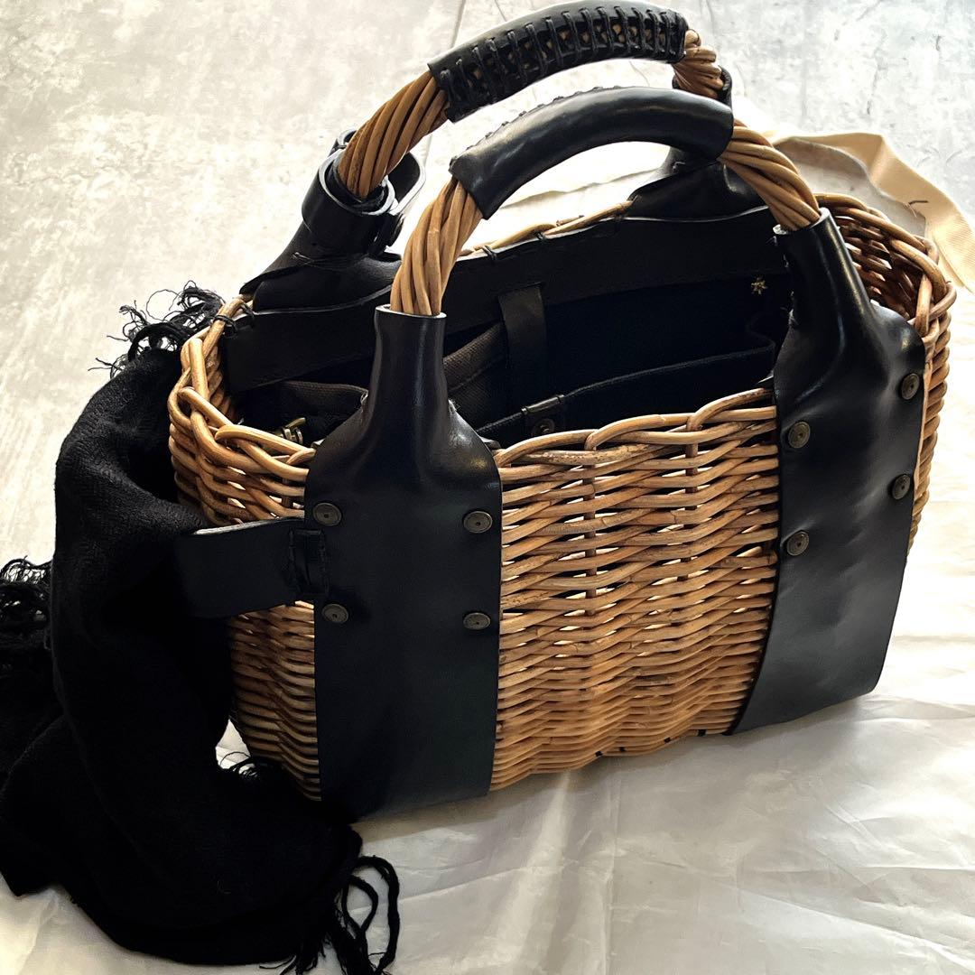 完売　18aw ヤマノコトバebagos エバゴス　オイルショルダー　カゴバッグ