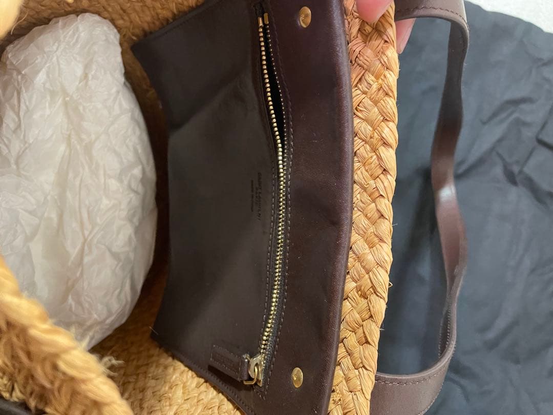 SAINT LAURENT ストロー かごバッグ