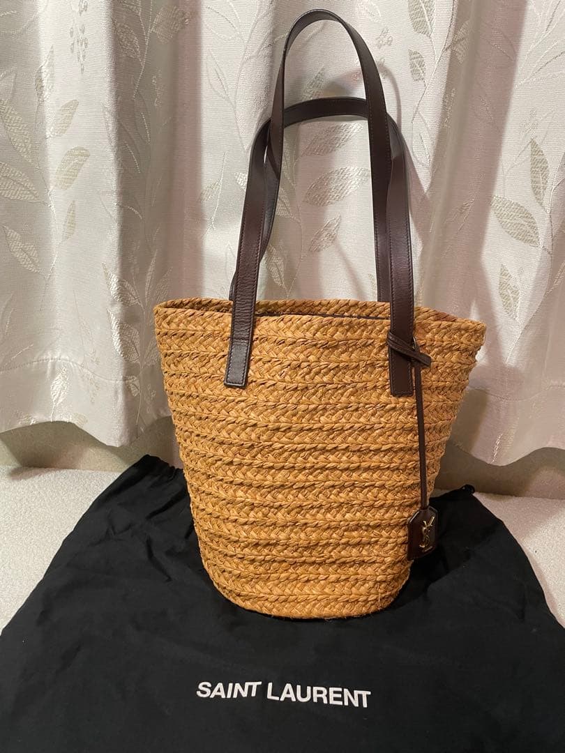 SAINT LAURENT ストロー かごバッグ