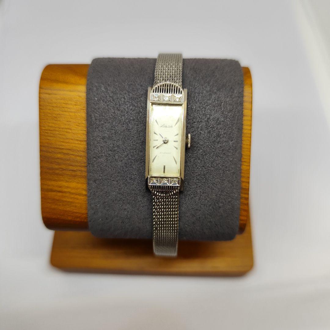 て*る様 レディーセイコー 手巻き時計 14K WG