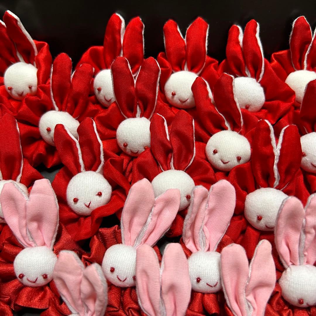 ハンドメイド雑貨【うさぎ顔パーツ】40個