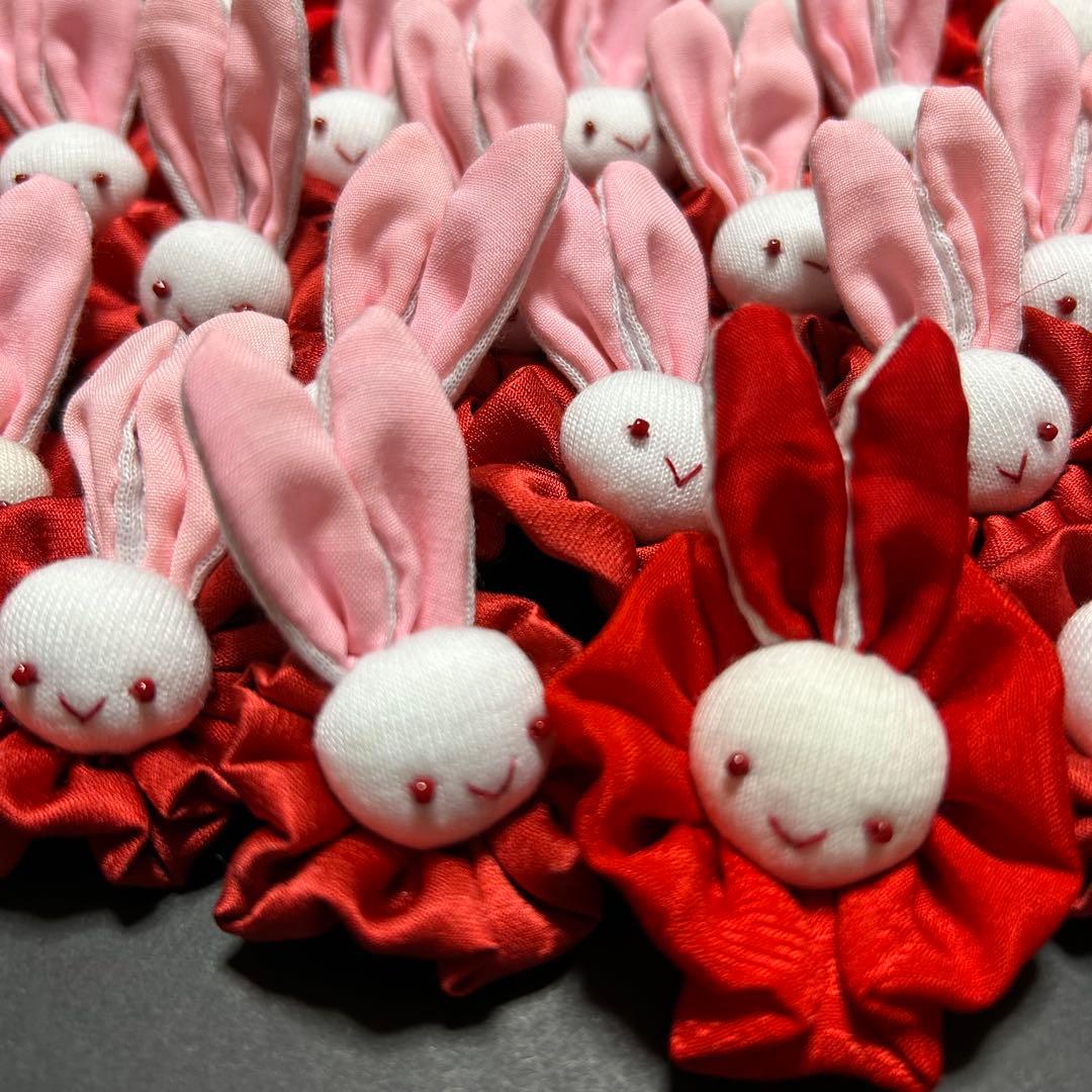 ハンドメイド雑貨【うさぎ顔パーツ】40個