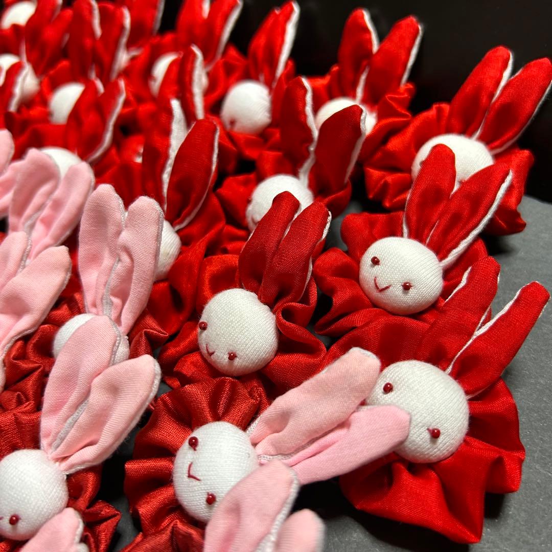 ハンドメイド雑貨【うさぎ顔パーツ】40個