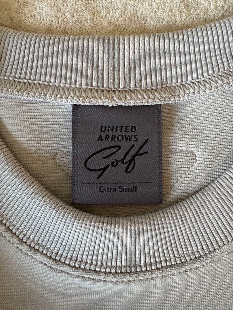 ユナイテッドアローズゴルフ　クルーネック　ニットトレーナー　サックスグレー　XS