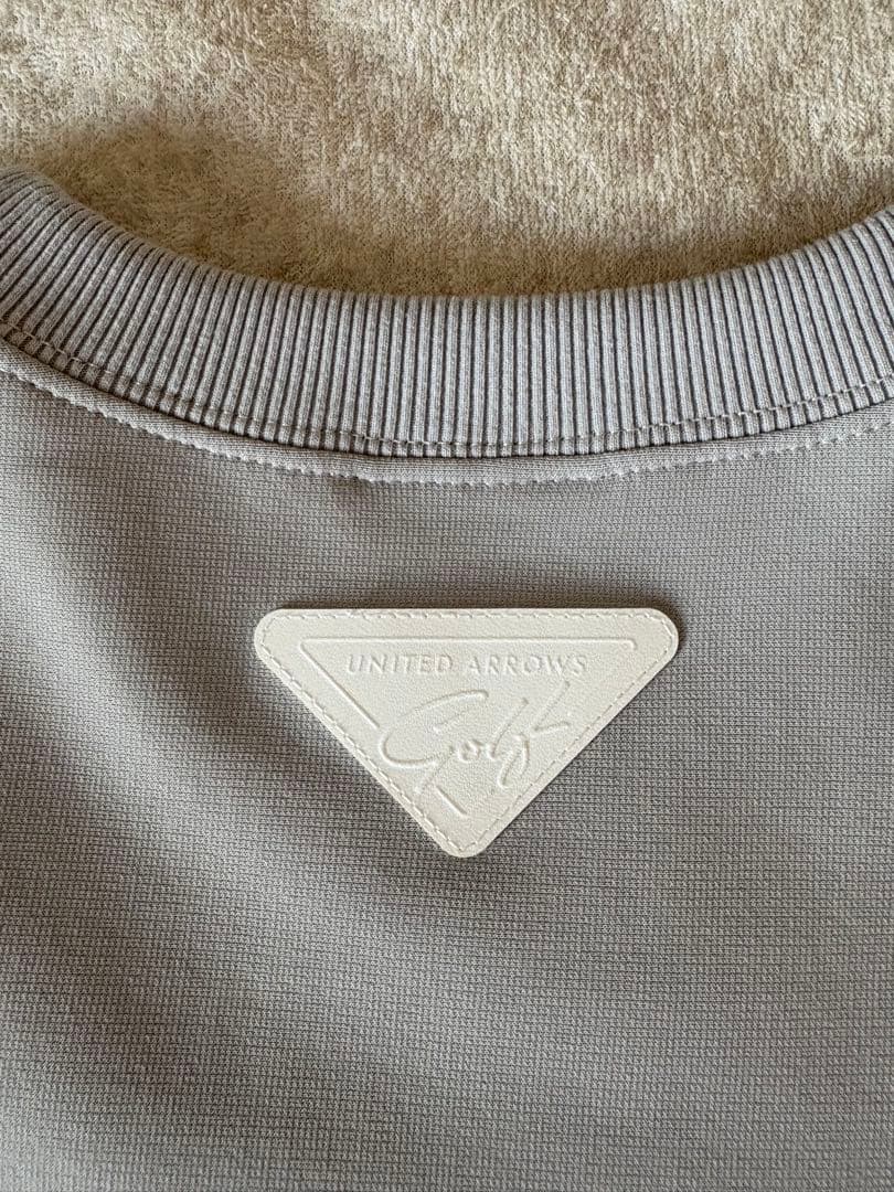 ユナイテッドアローズゴルフ　クルーネック　ニットトレーナー　サックスグレー　XS