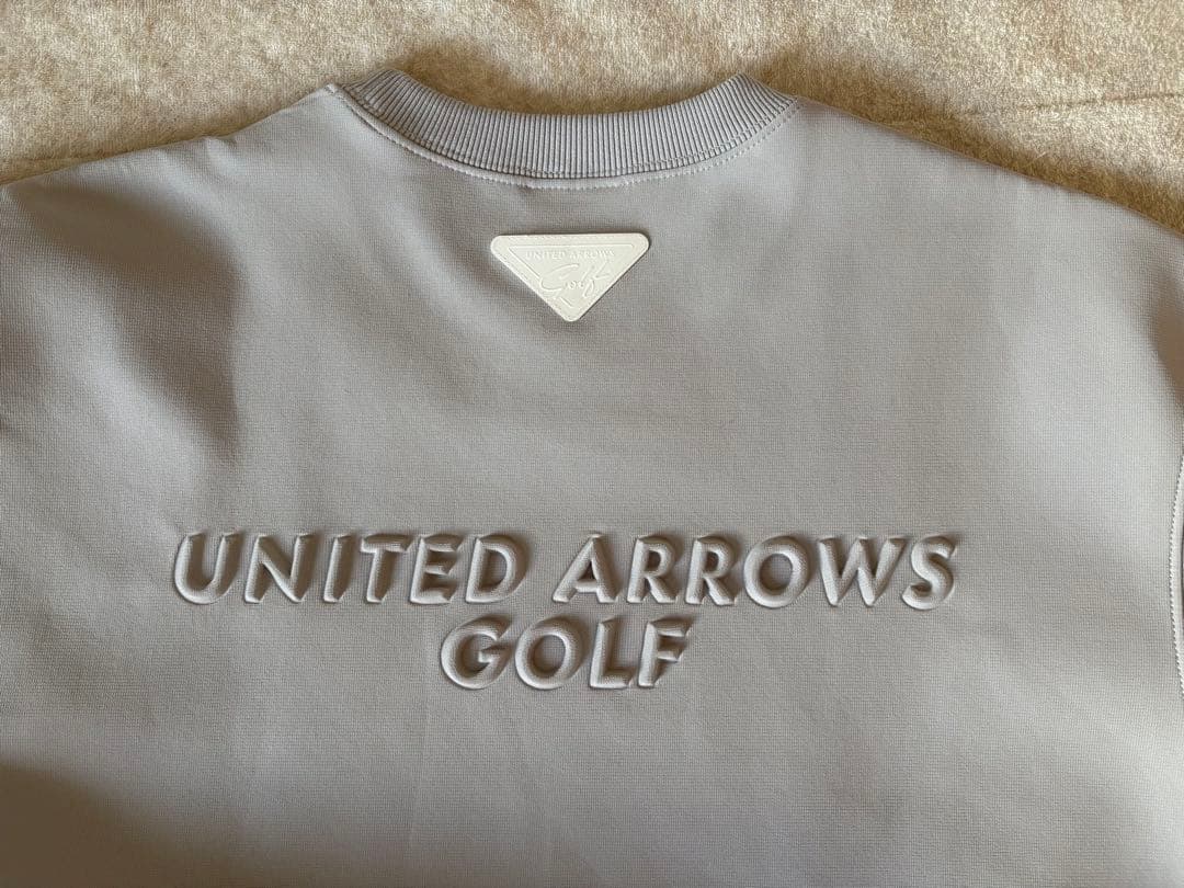 ユナイテッドアローズゴルフ　クルーネック　ニットトレーナー　サックスグレー　XS