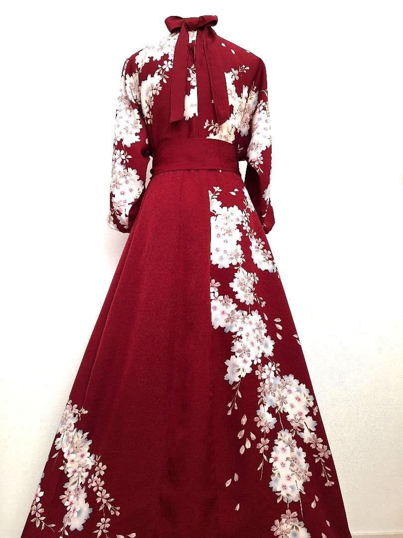 着物リメイクワンピース3703