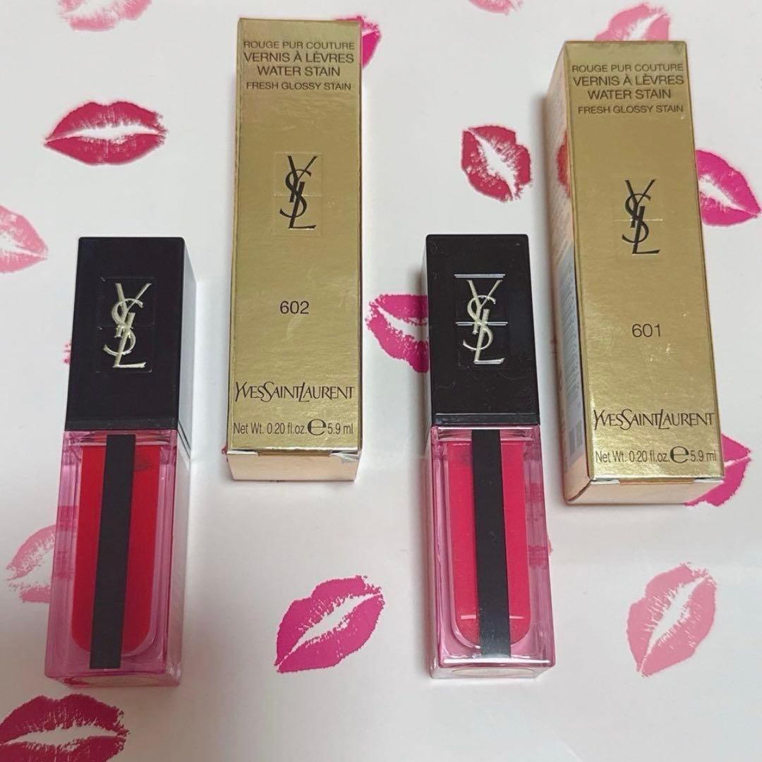 YSL ルージュピュールクチュールヴェルニ ウォーター ステイン 604 609