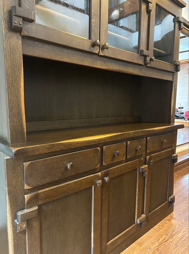 柏木工　ウィルダネスシリーズ　高級飛騨家具カップボード　ダークブラウン