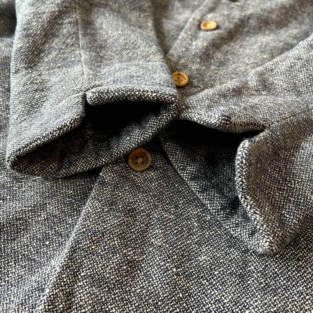 美品　45R DASH 45rpmインディゴツイード　オーガニックコットンコート