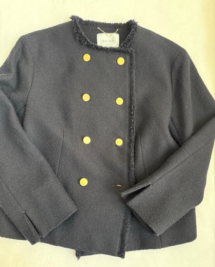 BEIGE MILLAM ショートジャケット4 ベイジ ネイビー