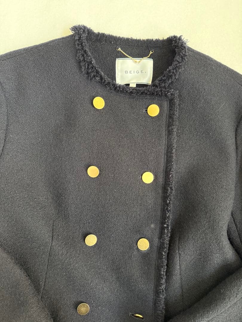 BEIGE MILLAM ショートジャケット4 ベイジ ネイビー