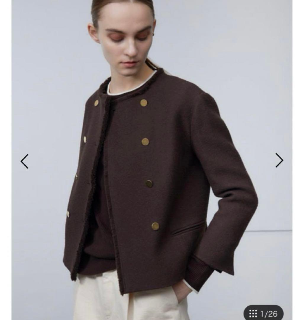 BEIGE MILLAM ショートジャケット4 ベイジ ネイビー