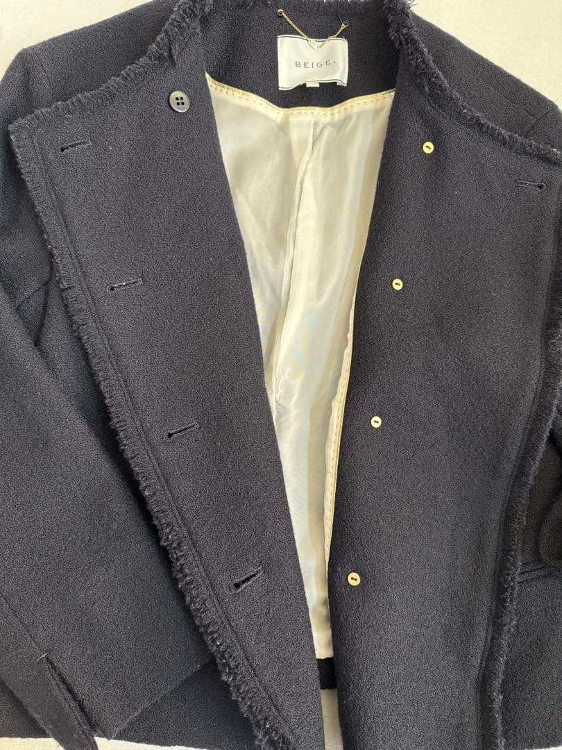 BEIGE MILLAM ショートジャケット4 ベイジ ネイビー