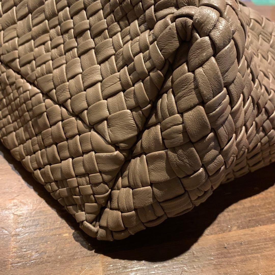 H*y様 【美品】FALORNI イントレチャート グレージュ トートバッグ