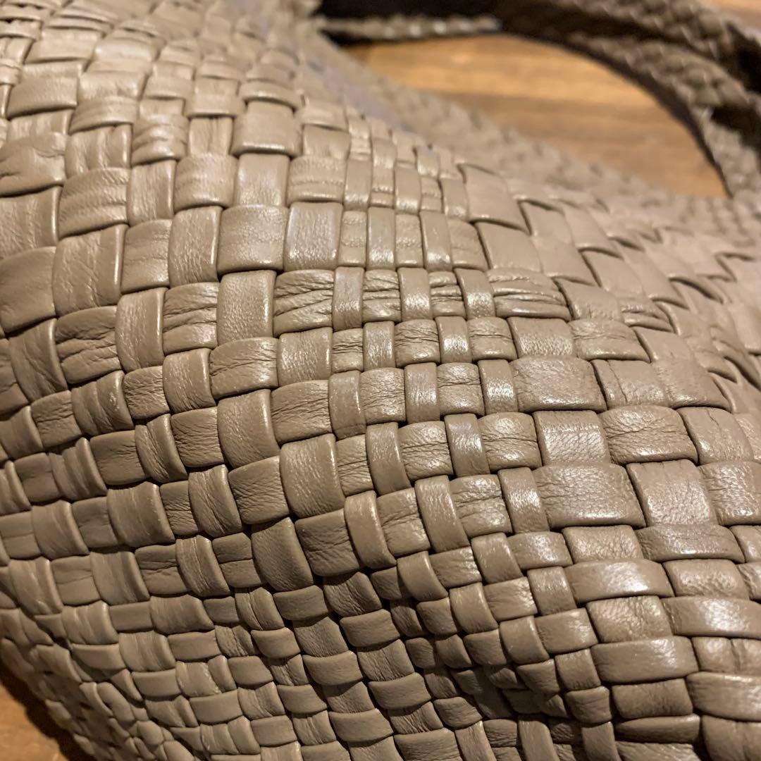 H*y様 【美品】FALORNI イントレチャート グレージュ トートバッグ