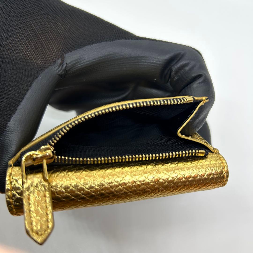 BVLGARI セルペンティ フォーエバー ウォレット ゴールド パイソン 金具