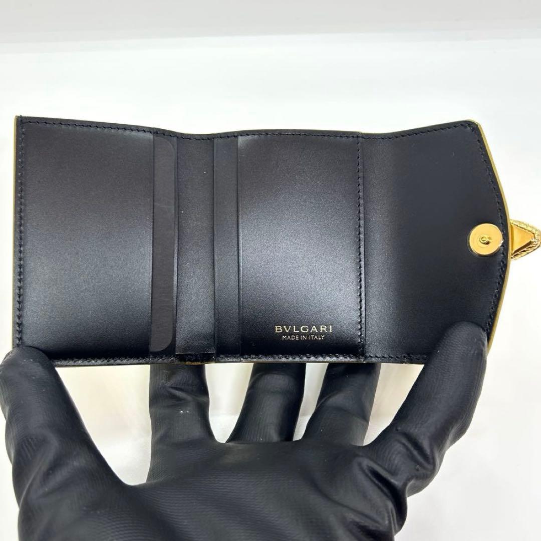BVLGARI セルペンティ フォーエバー ウォレット ゴールド パイソン 金具