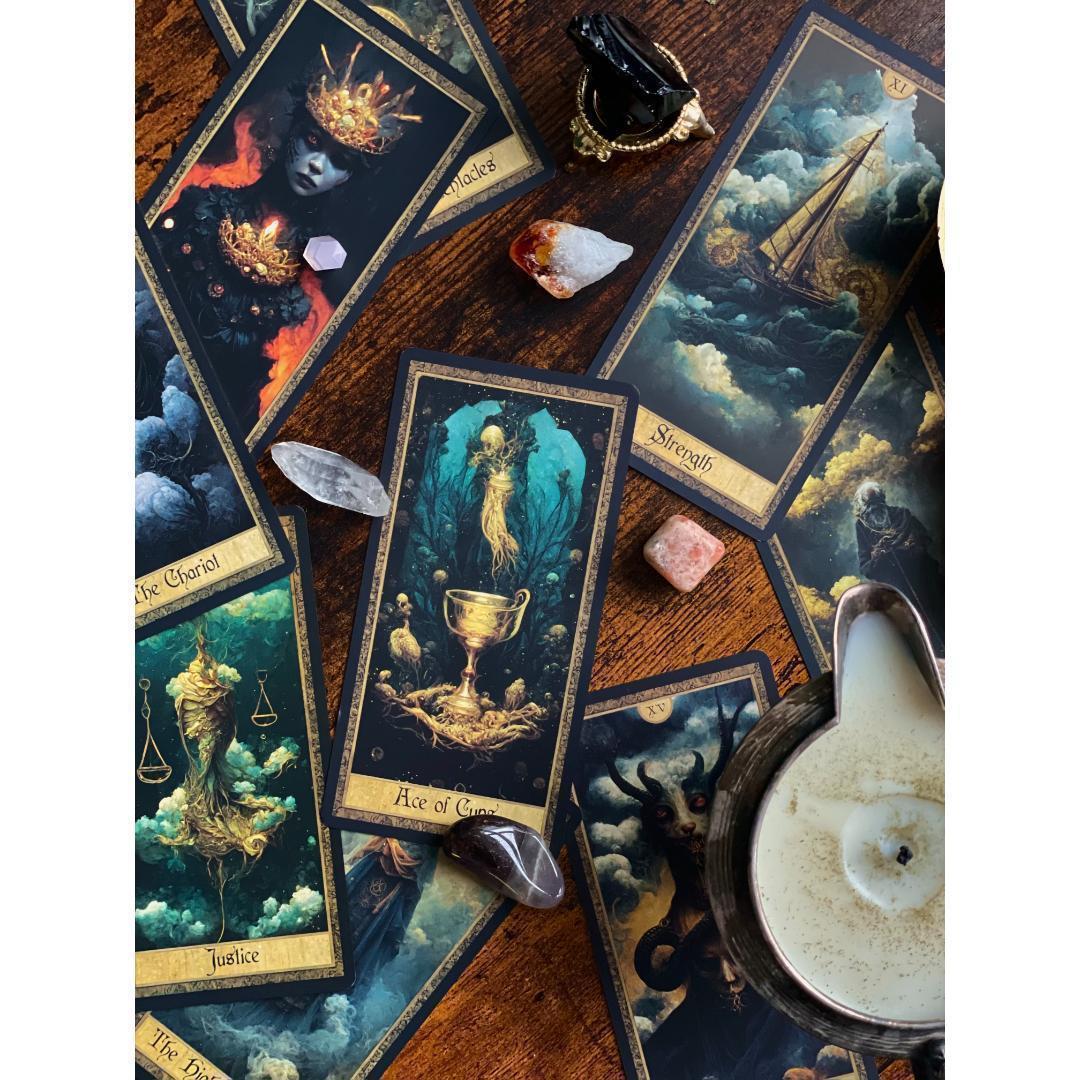 【正規品タロットカード】超美麗✨希少海外インディーズ✨幻想的なダークアートデッキ