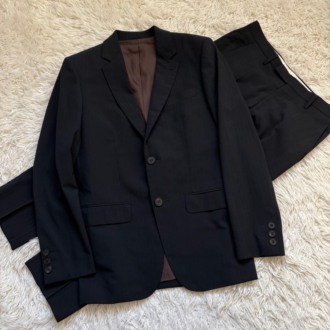 極美品　ジャンポールゴルチエ スーツ セットアップ 46 ブラック 総裏　メンズ