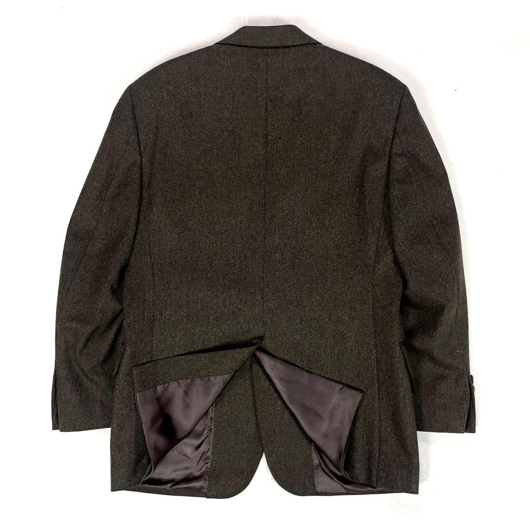 美品 ブルックスブラザーズ ツイードウール テーラードジャケット L ブラウン