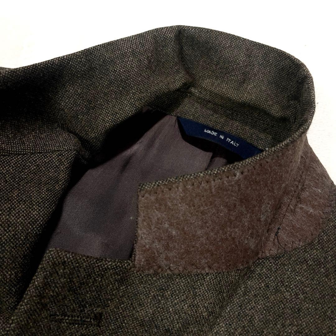 美品 ブルックスブラザーズ ツイードウール テーラードジャケット L ブラウン