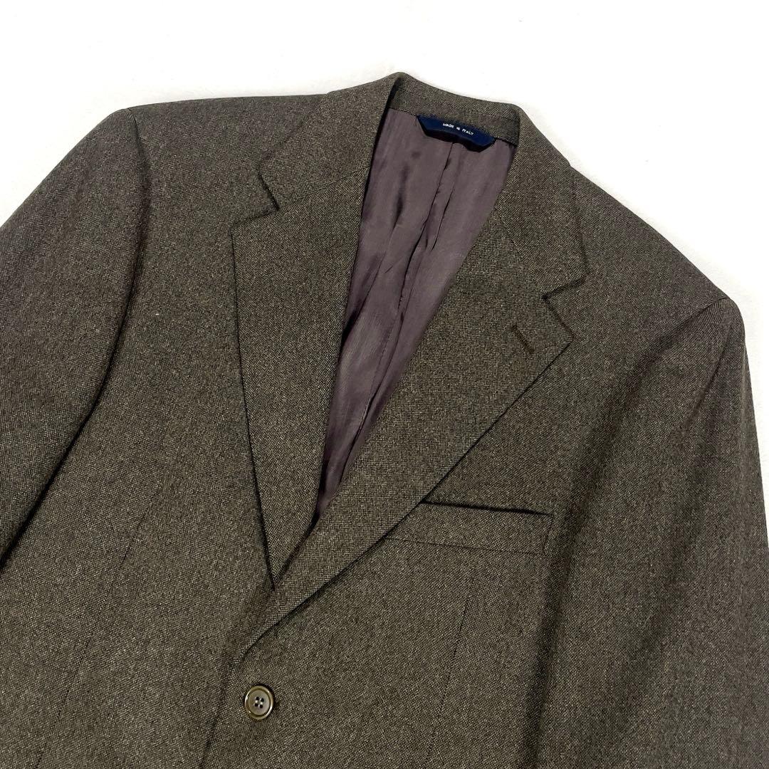 美品 ブルックスブラザーズ ツイードウール テーラードジャケット L ブラウン