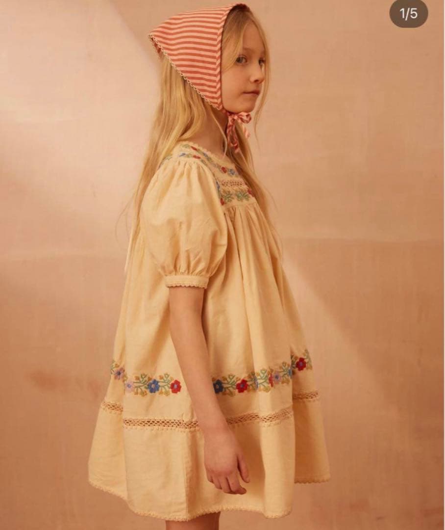 ワンピース Apolina Patsy Dress - Milk 7-9y