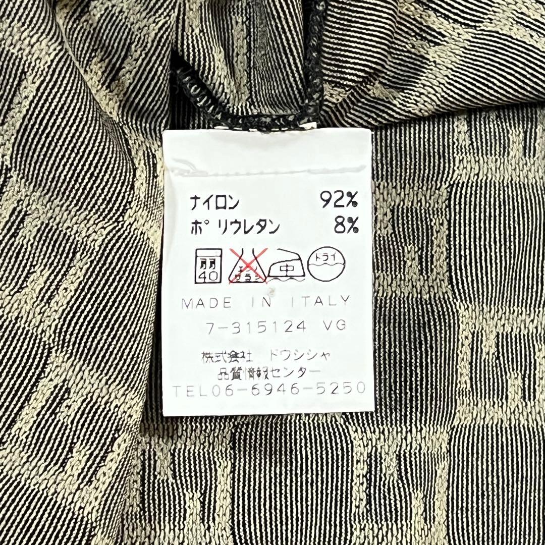 FENDI ズッカ柄 総柄 ノースリーブ トップス 42 S〜M相当 グリーン系