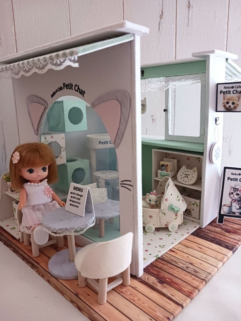 ゴマ様＊kyo＊ハンドメイド＊猫カフェ＊Jiji＊飾り棚2点