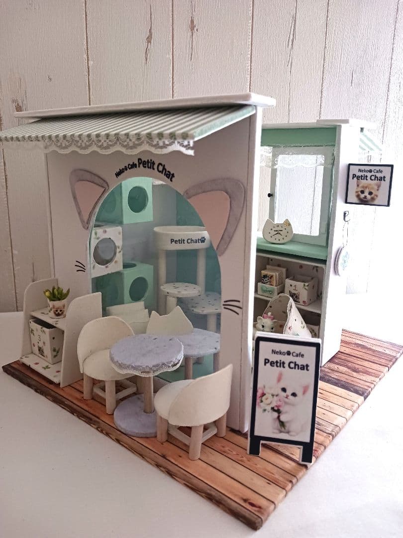 ゴマ様＊kyo＊ハンドメイド＊猫カフェ＊Jiji＊飾り棚2点