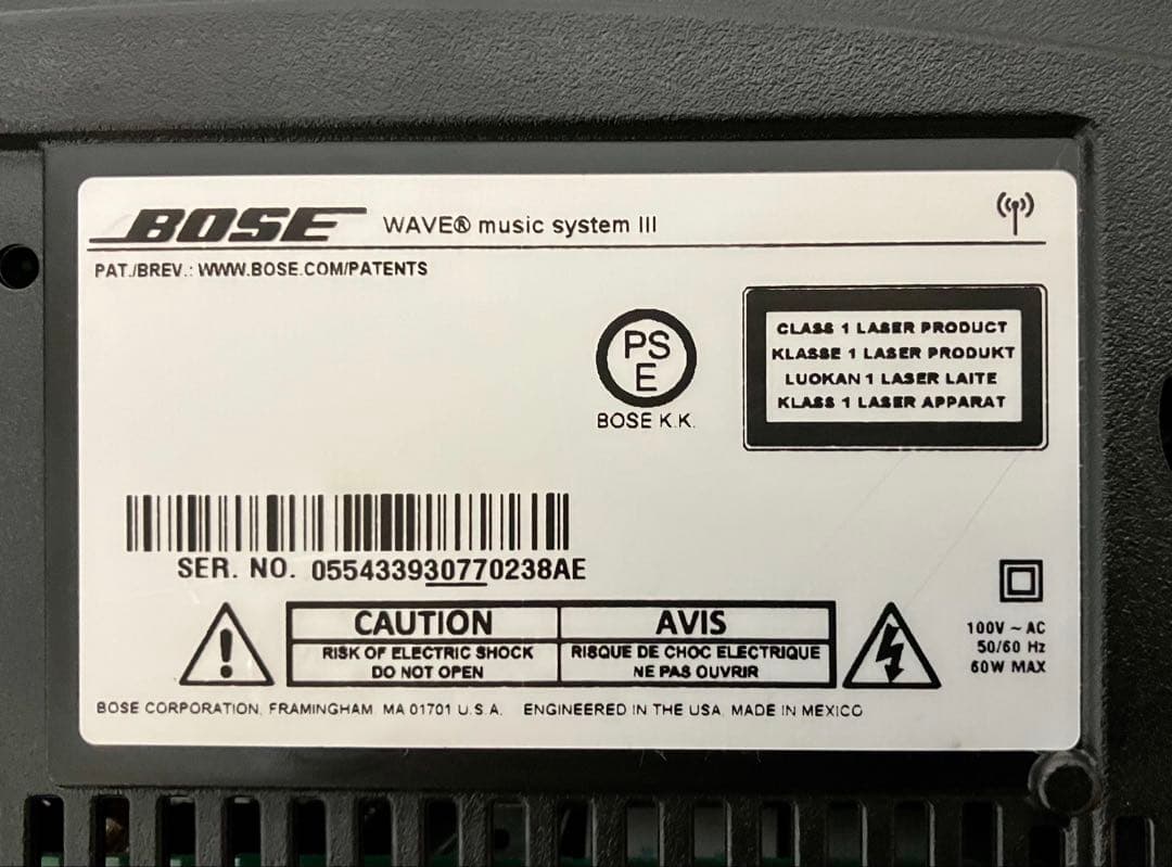 Bose Wave Music System Ⅲ動作品